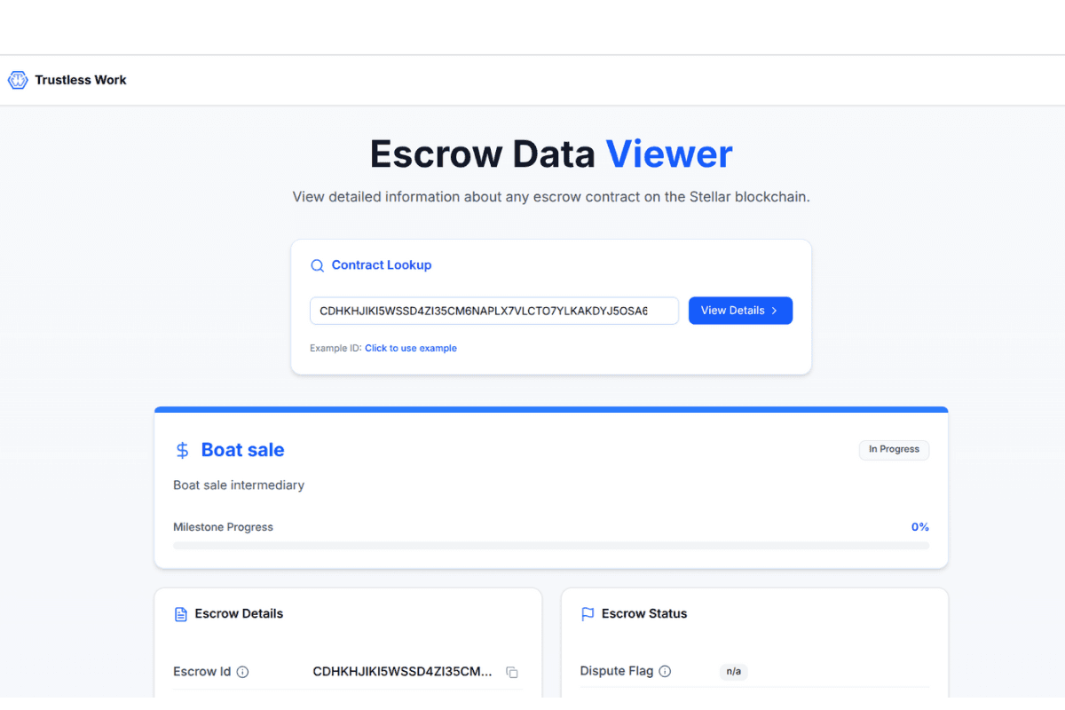 Escrow Viewer screenshot